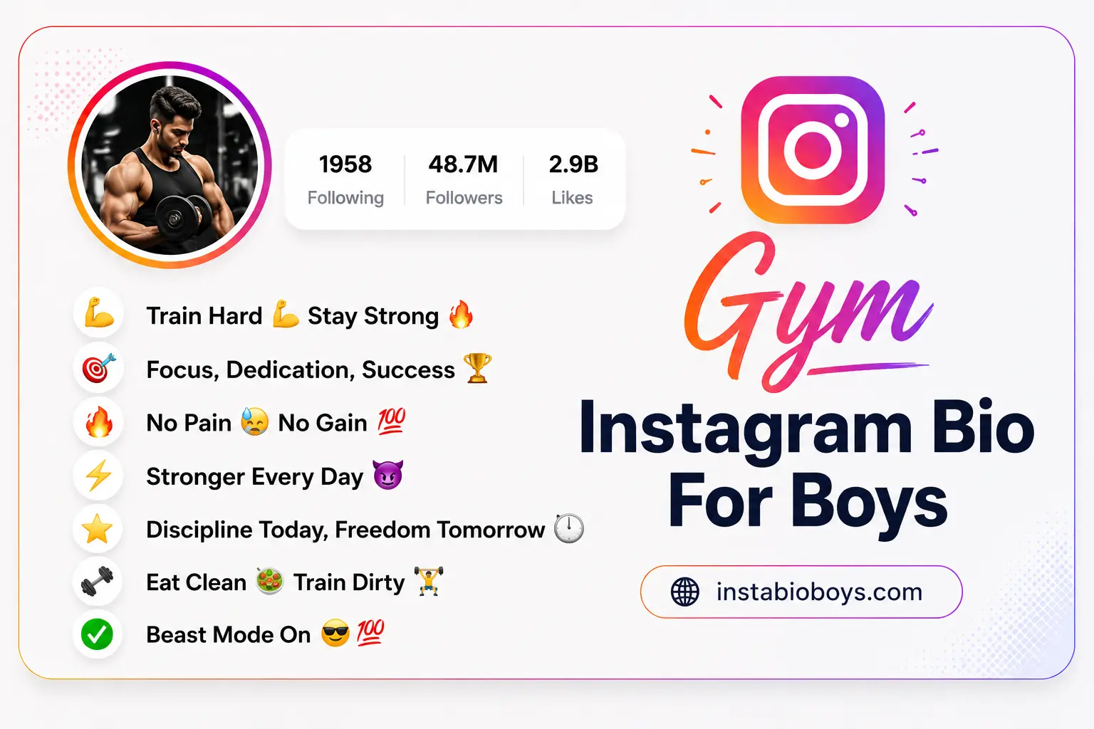 Gym Instagram Bio For Boys