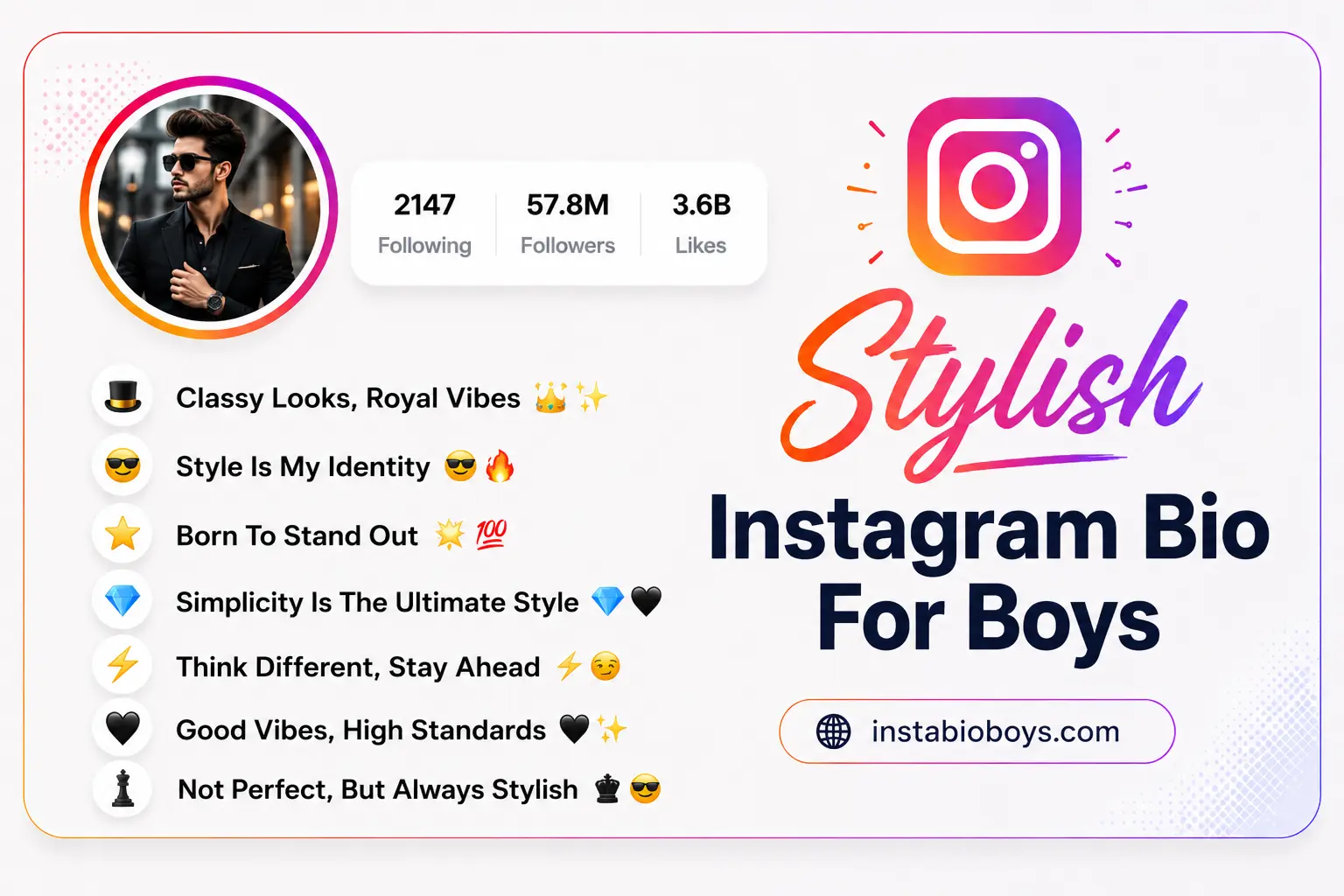 Stylish Instagram Bio For Boys